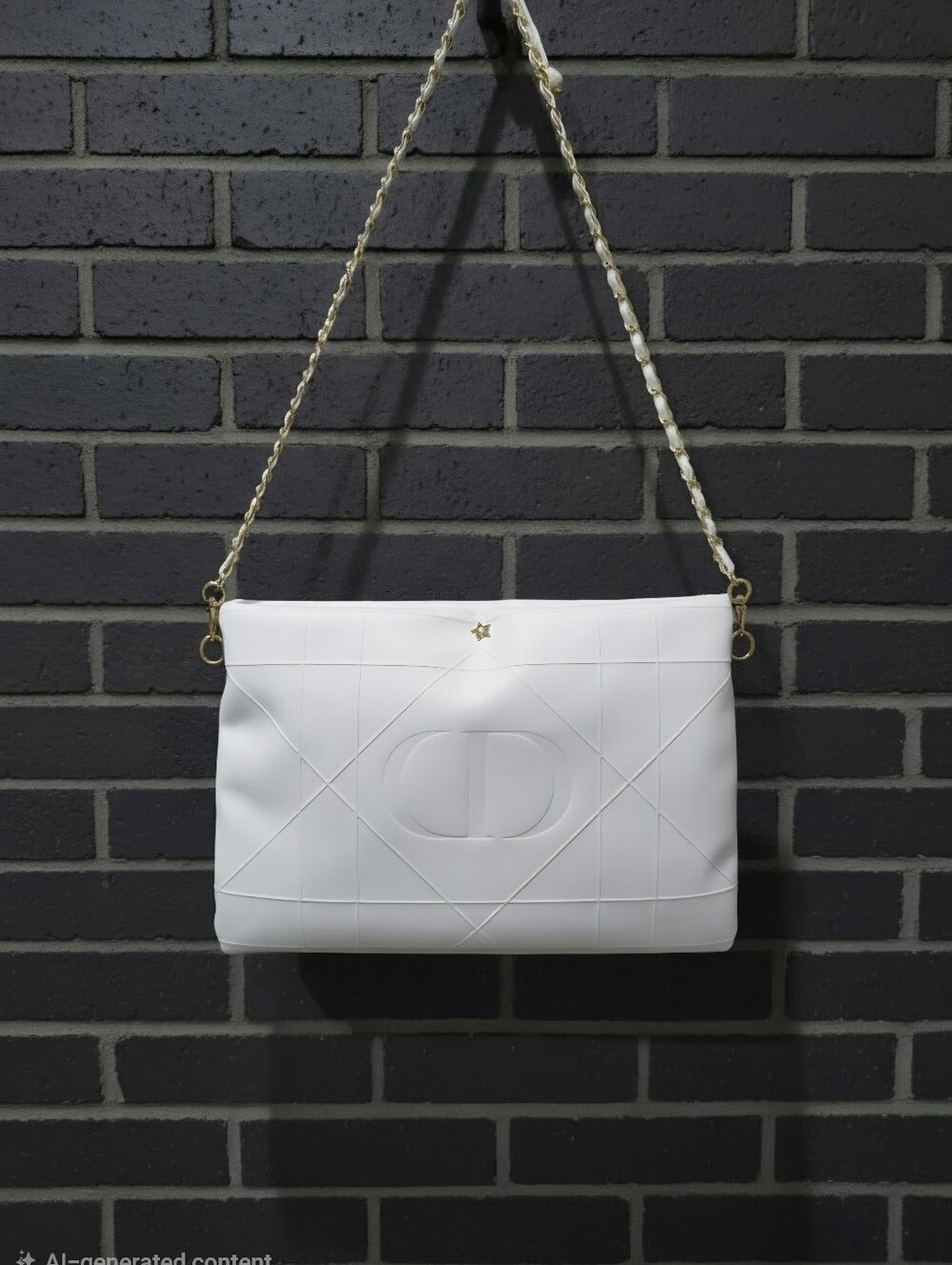Dior White Quilted Bag